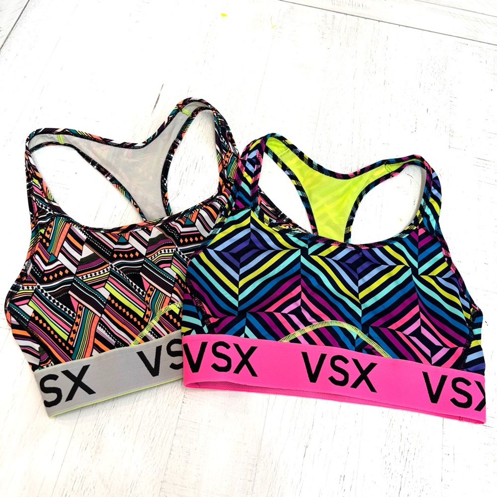 VSX Women's Geometric Colorful Size S Sports Bra Trio - Picture 9 of 13